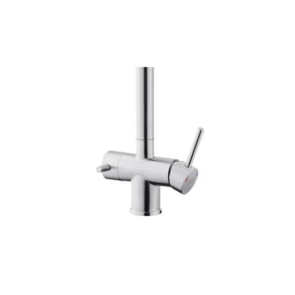 Комплект кухонна мийка Kroner Geb&uuml;rstet-7849LHM + змішувач Edelstahl Klassisch-ESG03815BLK + дозатор Spender-016 CVS30107 фото