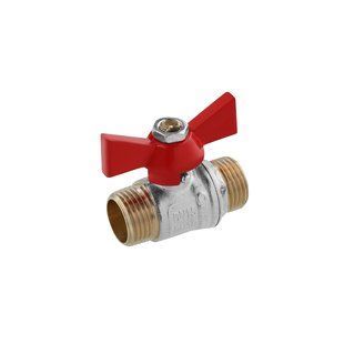 Кран кульовий STA 1/2" ЗЗ PN30 метелик, нікельований CV014672 фото