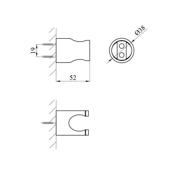 Тримач для душу Kroner Element 2840872901Z-0101 CV036164 фото
