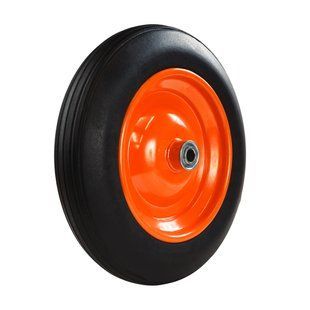 Колесо для тачки безкамерне гумове 14" (3.50-8) 330&times;60мм вісь &Oslash;16мм довжина 90мм FLORA (5058614) 5058614 фото