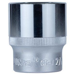 Насадка шестигранна коротка 1/2" 27мм CrV ULTRA (6070272) 6070272 фото