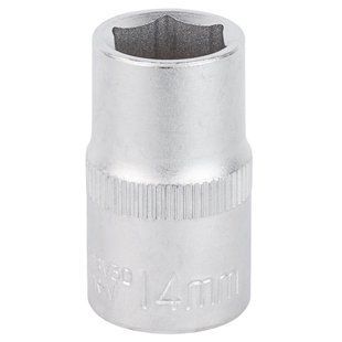 Насадка шестигранна коротка 1/2" 14мм CrV mid SIGMA (6071141) 6071141 фото