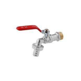 Кран кульовий для поливу STA 1/2" РЗ ручка, нікельований CV021634 фото