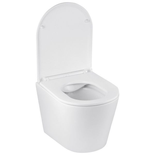 Унітаз підвісний Kroner Armada WHI513636 RIMLESS безобідковий з сидінням Slim Duroplast / Soft - close / Quick relase CV029610 фото