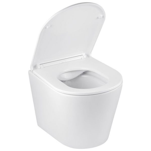Унітаз підвісний Kroner Armada WHI513636 RIMLESS безобідковий з сидінням Slim Duroplast / Soft - close / Quick relase CV029610 фото
