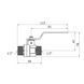 Кран кульовий STA 1/2" ЗЗ PN30 ручка, латунний CV014671 фото 2