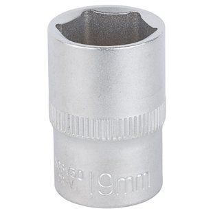 Насадка шестигранна коротка 1/2" 19мм CrV mid SIGMA (6071191) 6071191 фото