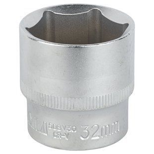 Насадка шестигранна коротка 1/2" 32мм CrV mid SIGMA (6071321) 6071321 фото