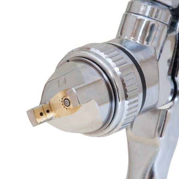 Фарборозпилювач HVLP &Oslash;1.4мм 140-280л/хв 3бар в/б (пласт) хром SIGMA (6812051) 6812051 фото