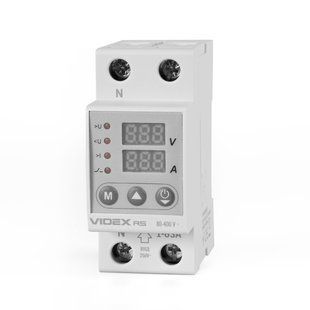 Реле контролю напруги та струму VIDEX RESIST 145-300В 1-63А VF-RS-RNT63 фото