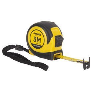 Рулетка обгумована Compact двостороннє полотно/зачіп 3м&times;16мм SIGMA (3814611) 3814611 фото