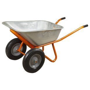 Тачка будівельна двоколісна 100л 320кг колесо 15" (з 5-х ЧАСТИН) FLORA (5056714) 5056714 фото