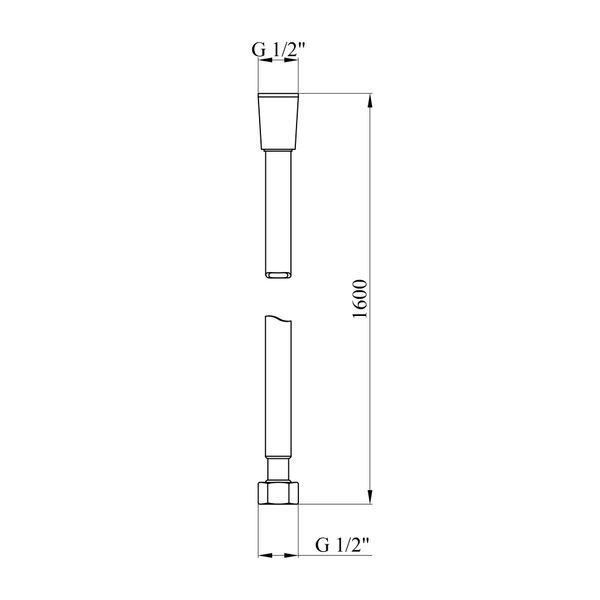 Шланг для душу Kroner KRM - GRP607 Anti-Twist 160 см CV036077 фото