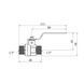 Кран кульовий STA 1/2" ЗЗ PN30 ручка, нікельований CV014673 фото 2