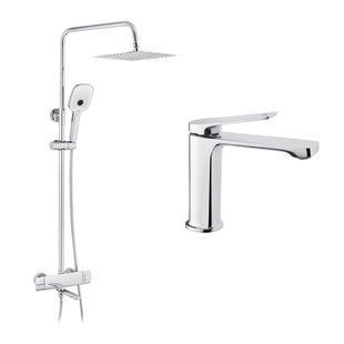 Набор 2 в 1 душова система Kroner Makon-C063 + змішувач Makon-C010 CVS30225 фото