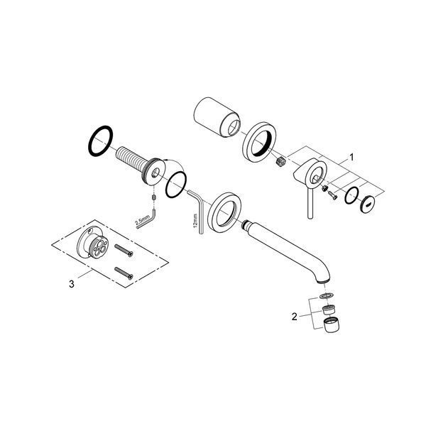 Змішувач для раковини Grohe BauClassic 2029200C CV032455 фото