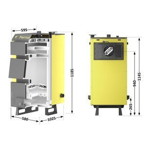 Котел твердопаливний сталевий Thermo Alliance Ferrum W V 5.0 FW 18 SD00053216 фото
