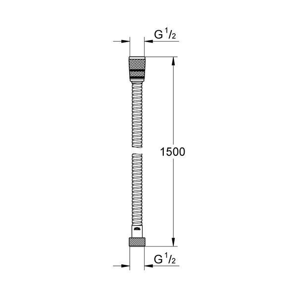 Шланг для душу Grohe VitalioFlex Long-Life TwistStop 1500 мм 22101000 CV033724 фото