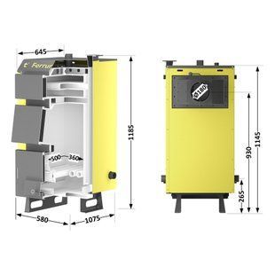 Котел твердопаливний сталевий Thermo Alliance Ferrum W V 5.0 FW 22 SD00053217 фото