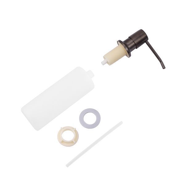 Комплект кухонна мийка Kroner Schwarze-6350HM PVD + змішувач Graz-GRP030 + дозатор Spender-026 CVS29809 фото