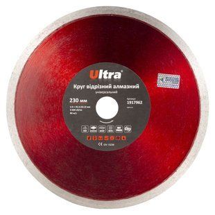 Круг відрізний алмазний універсальний &Oslash;230&times;&times;25.4 (22.2)мм ULTRA (1917962) 1917962 фото
