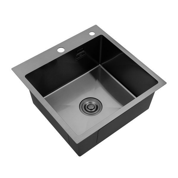Кухонна мийка Kroner KRP Schwarze - 5050HM PVD (3.0/1.0 мм) CV022793 фото