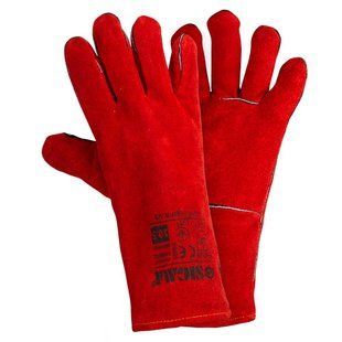 Рукавички краги зварника р10.5, клас ВС, довжина 35см (червоні) SIGMA (9449361) 9449361 фото