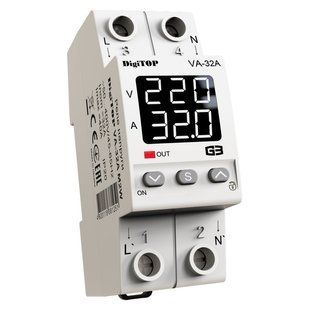 Реле напруги з контролем струму DigiTOP VA-32A M2W VA32AM2W фото